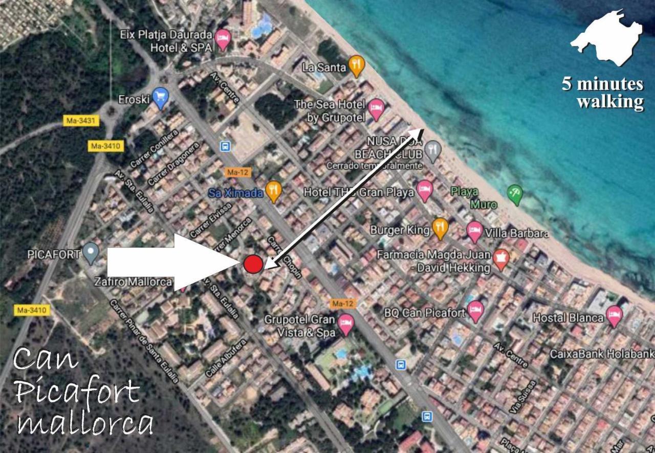 Villa Beach Palmitos Can Picafort  Esterno foto